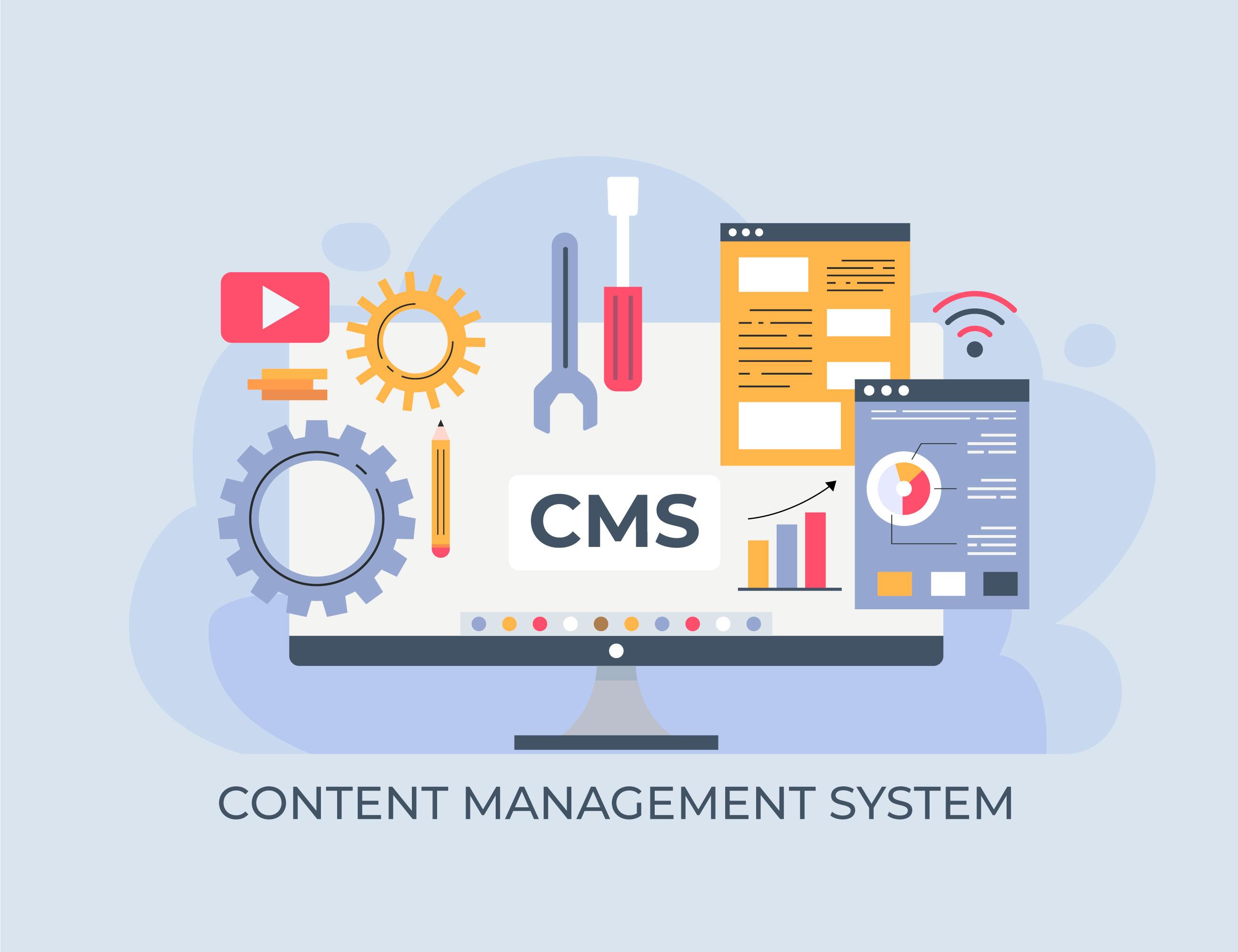 CMS dashboard for managing website content